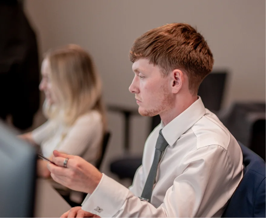 Safe capital flow solicitor working in office